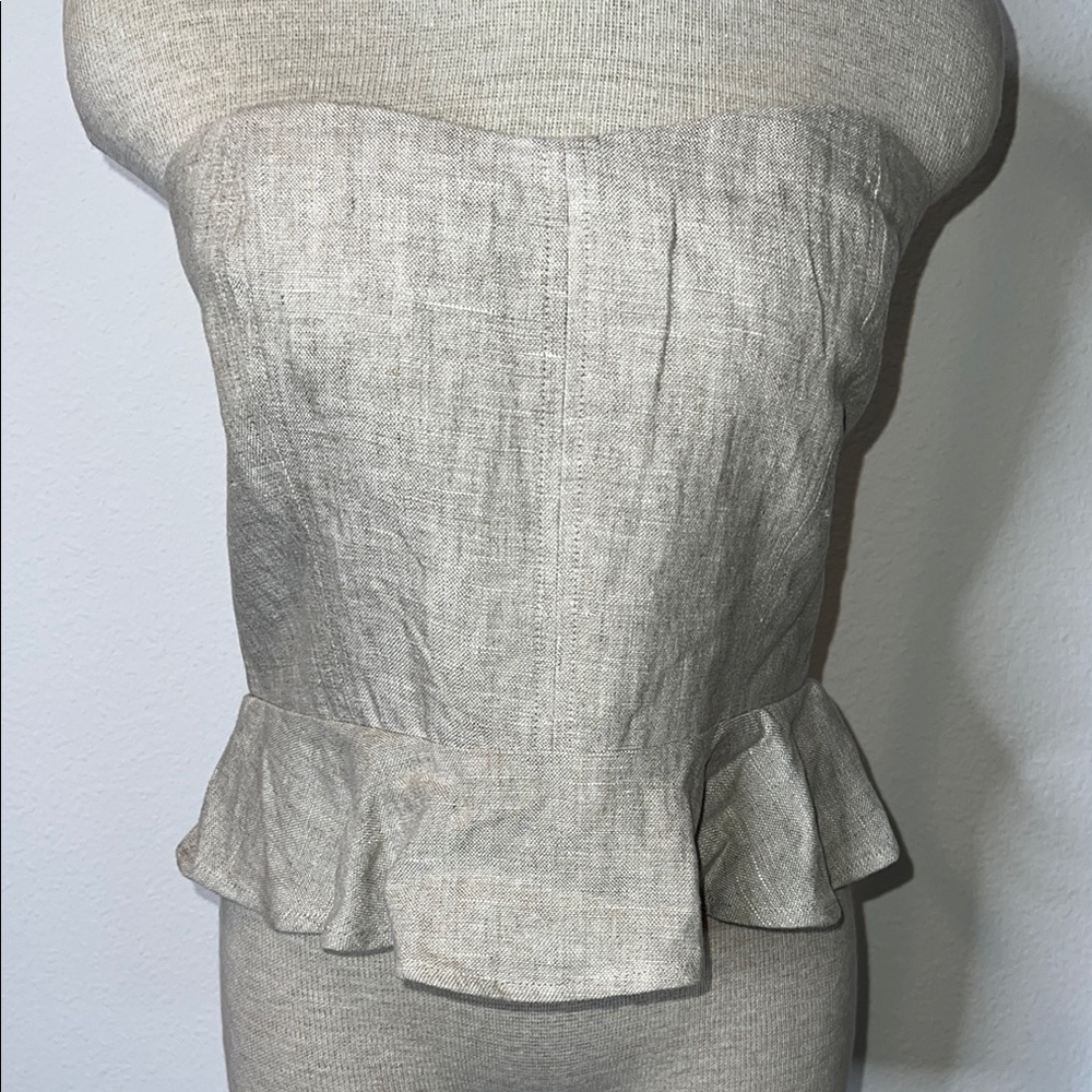 J Crew Linen Corset Top